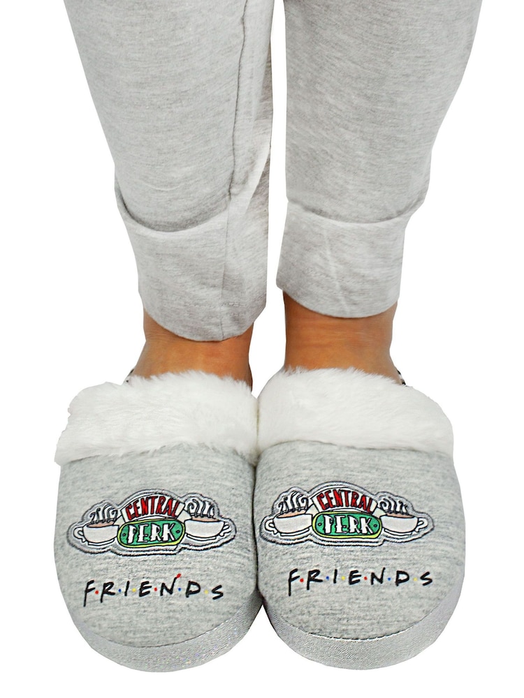 Vanilla Underground Grey Friends Girls Licensed Slippers - Image 2 of 4