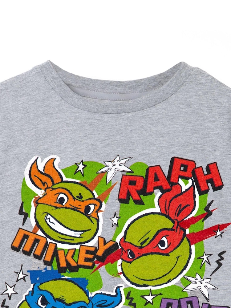 Vanilla Underground Grey Teenage Mutant Ninja Turtles Boys Licensed T-Shirt - Image 2 of 5 Vanilla Underground Grey Teenage Mutant Ninja Turtles Boys Licensed T-Shirt - Image 2 of 5