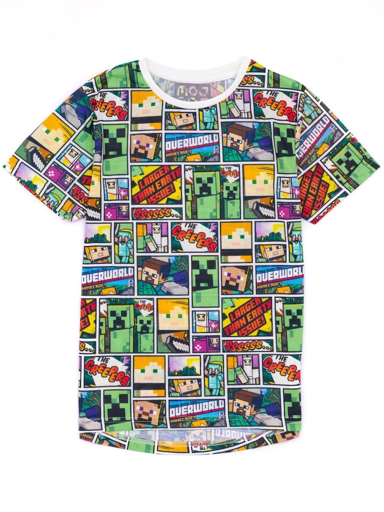 Vanilla Underground White Minecraft Boys Licensed T-Shirt - Image 1 of 7