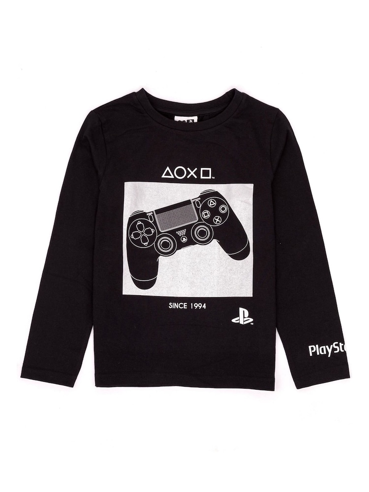 Vanilla Underground Black Playstation Boys Licensed Long Leg Pyjamas Set - Image 2 of 5