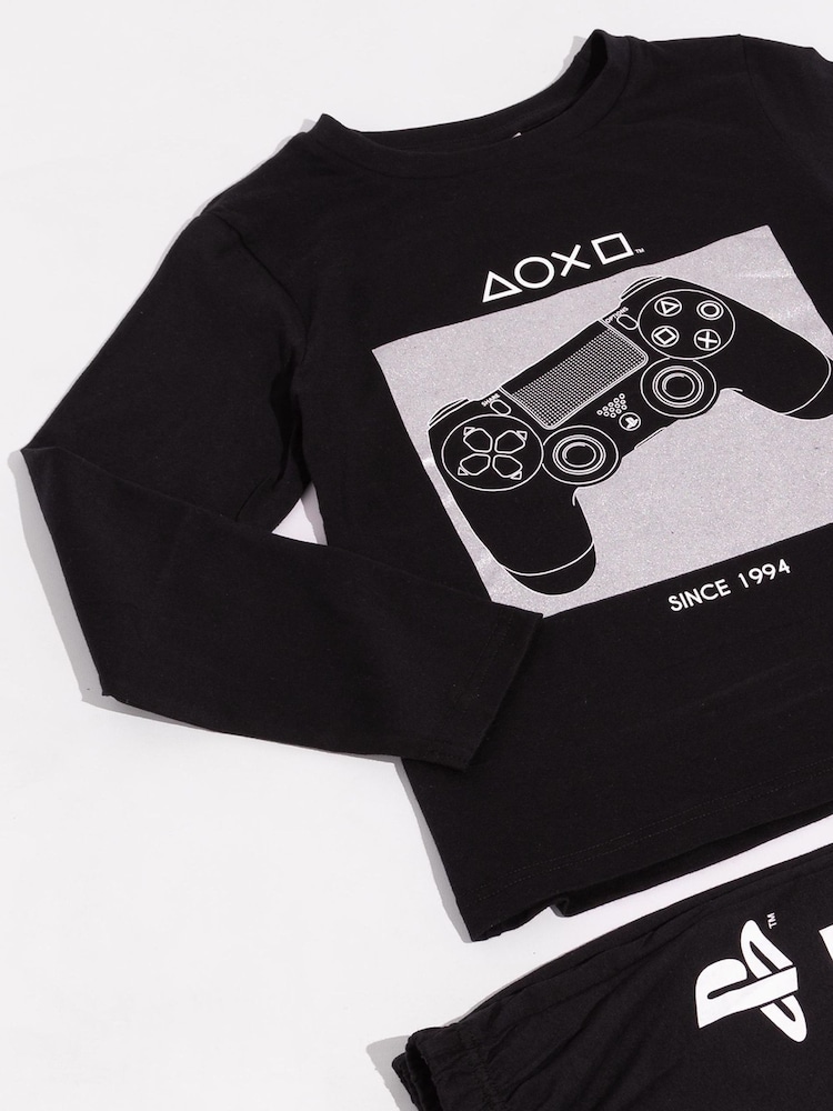 Vanilla Underground Black Playstation Boys Licensed Long Leg Pyjamas Set - Image 5 of 5