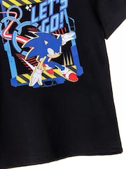 Vanilla Underground Black Boys Sonic 100% Cotton T-Shirt - Image 4 of 5