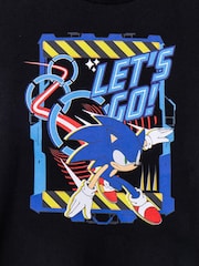 Vanilla Underground Black Boys Sonic 100% Cotton T-Shirt - Image 5 of 5