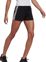 adidas Black Slim Essentials 3-Stripes Shorts - Image 2 of 7