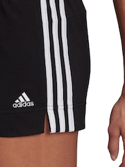adidas Black Slim Essentials 3-Stripes Shorts - Image 5 of 7