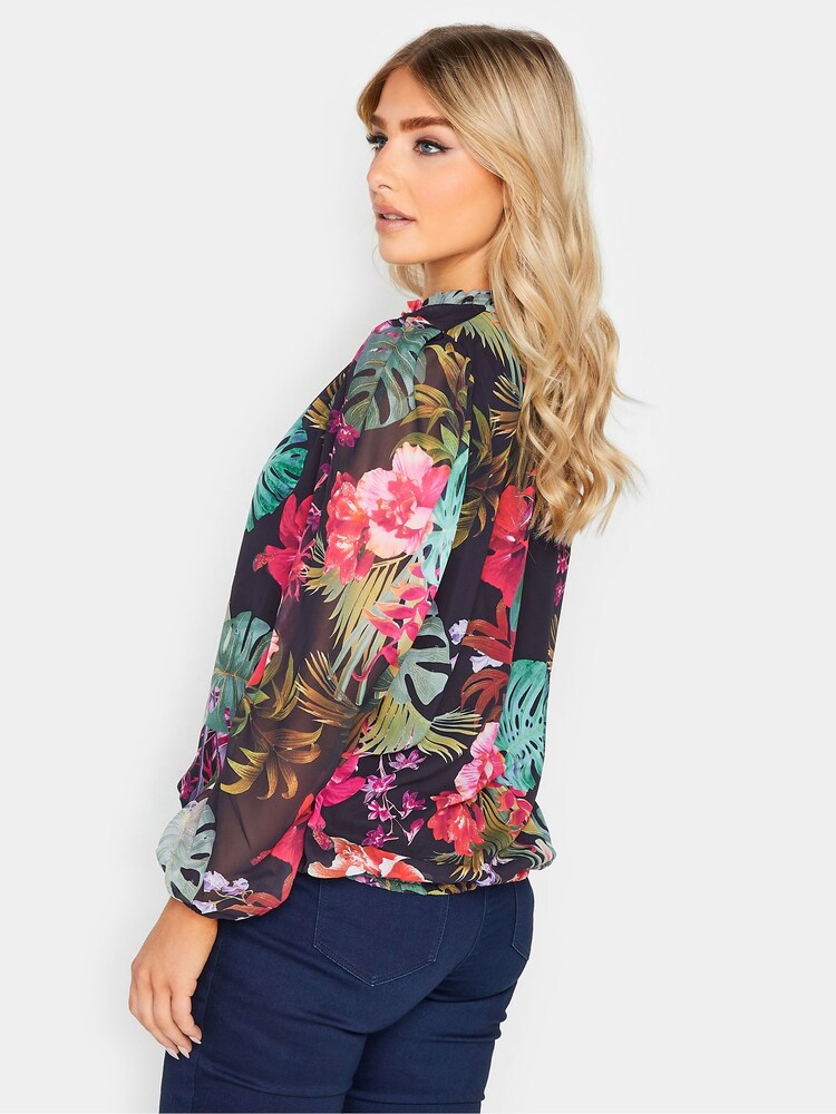 M&Co Black Ruched Neck Blouse - Image 2 of 4