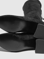 Schuh Black Daz Pointed Over The Knee Boots - Image 4 of 4