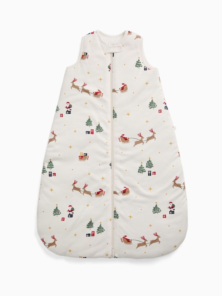 MORI Cream Supersoft Chirstmas Sleigh Front Opening Sleeping Bag 2.5 TOG - Image 2 of 4
