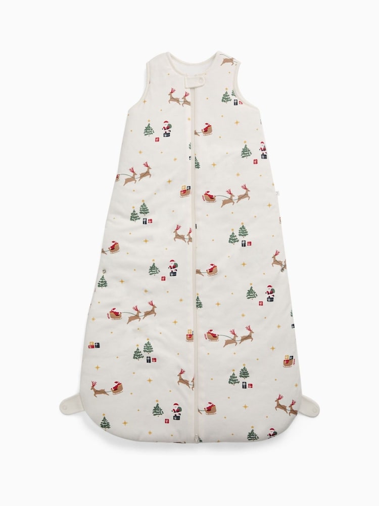 MORI Cream Supersoft Chirstmas Sleigh Front Opening Sleeping Bag 2.5 TOG - Image 4 of 4