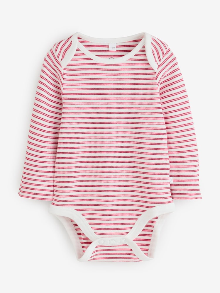 MORI Red Stripe Supersoft Long Sleeve Bodysuit - Image 2 of 2 MORI Red Stripe Supersoft Long Sleeve Bodysuit - Image 2 of 2