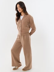 Threadbare Brown Petite Cardigan & Jogger Sweat Set - Image 3 of 5