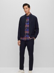 BOSS Blue Tartan Check Long Sleeve Shirt - Image 3 of 6