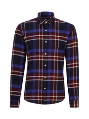BOSS Blue Tartan Check Long Sleeve Shirt - Image 6 of 6