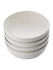 Portmeirion Set of 4 White Noodle Bowls - Image 2 of 4