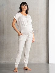 Seraphine Maternity & Nursing Ultra-Soft White Loungewear Set - Image 1 of 6