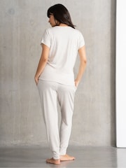 Seraphine Maternity & Nursing Ultra-Soft White Loungewear Set - Image 3 of 6