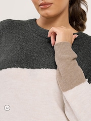 Yours Curve Animal Colourblock Knit Jumper - Image 4 of 6