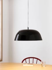 Jasper Conran London Black Domed Pendant With Diffuser - Image 1 of 5