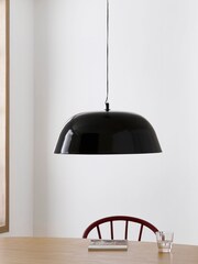 Jasper Conran London Black Domed Pendant With Diffuser - Image 2 of 5