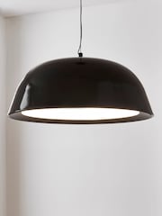Jasper Conran London Black Domed Pendant With Diffuser - Image 3 of 5