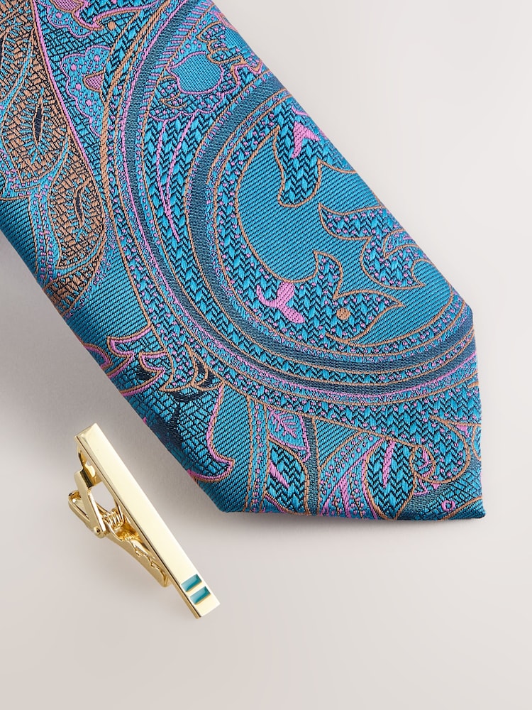 Blue Design Tie Clip - Image 2 of 3 Blue Design Tie Clip - Image 2 of 3