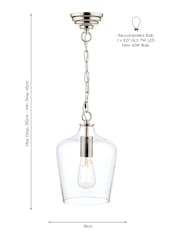 Laura Ashley Chrome Ockley Ceiling Pendant Light - Image 4 of 4