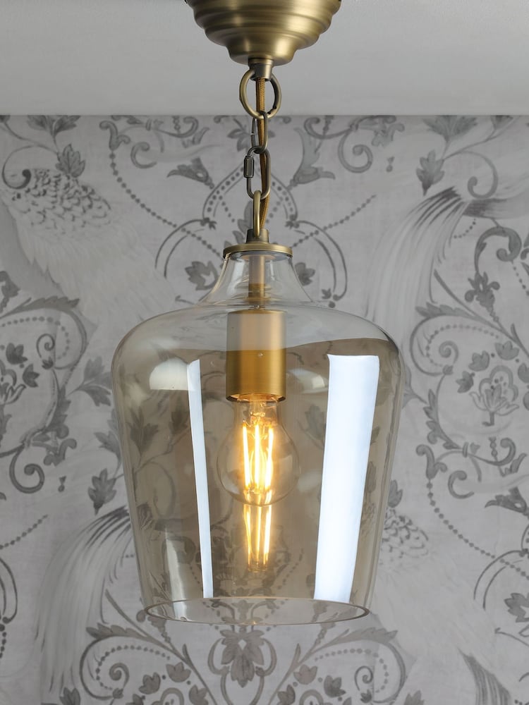 Laura Ashley Brass Ockley Ceiling Light - Image 1 of 3