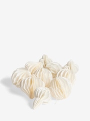 Set of 10 White Paper Honeycomb Baubles - Image 5 of 8