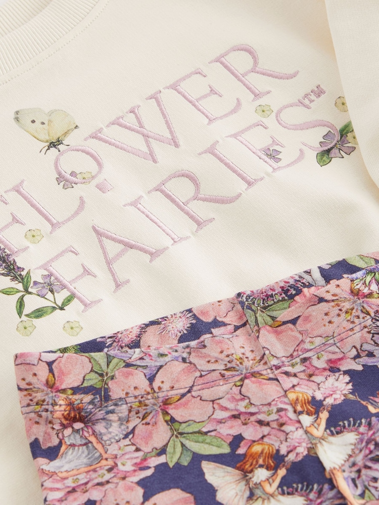 Grey Flower Fairies 100% Cotton Long Sleeve Top and Leggings Set (3mths-7yrs) - Image 8 of 8