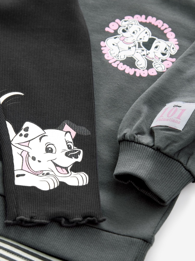 Charcoal Grey Disney 101 Dalmations Long Sleeve 100% Cotton Top And Leggings Set (3mths-7yrs) - Image 7 of 7