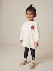 Ecru White Disney Princess Long Sleeve 100% Cotton T-Shirt and Leggings Set (3mths-7yrs) - Image 2 of 6