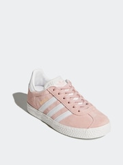 adidas Pale Pink Gazelle Trainers - Image 1 of 10