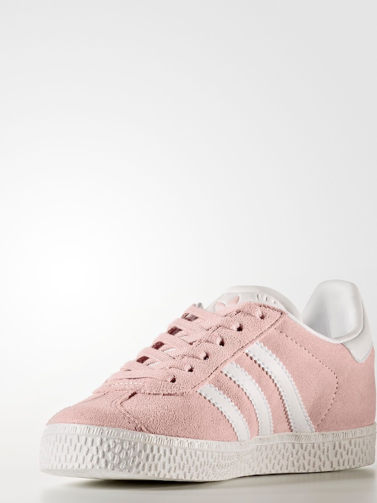 adidas Pale Pink Gazelle Trainers - Image 3 of 10