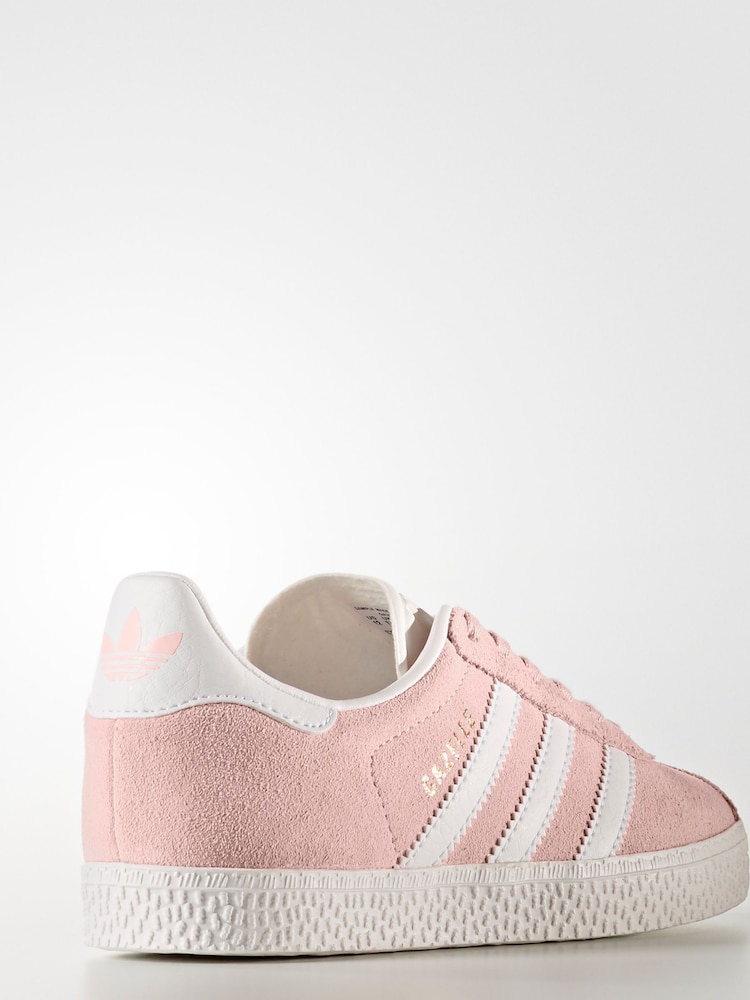 adidas Pale Pink Gazelle Trainers - Image 4 of 10