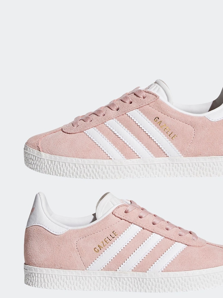 adidas Pale Pink Gazelle Trainers - Image 5 of 10