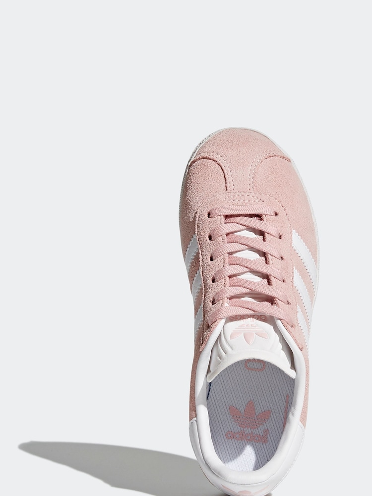 adidas Pale Pink Gazelle Trainers - Image 6 of 10