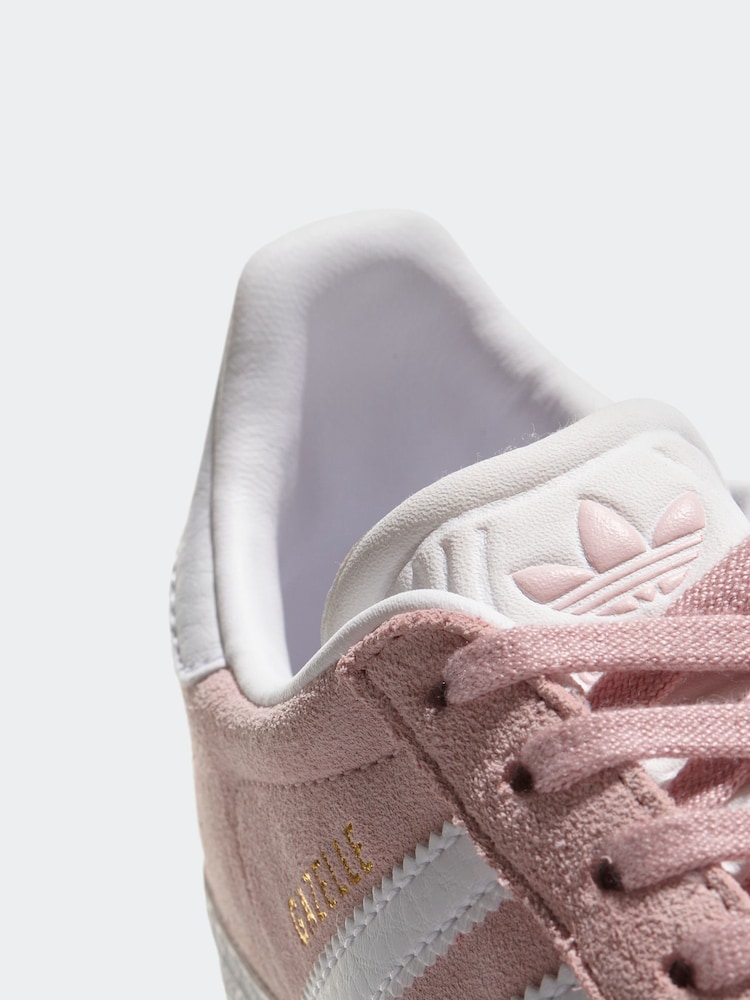 adidas Pale Pink Gazelle Trainers - Image 9 of 10