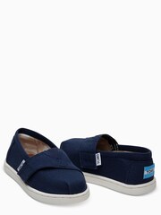 TOMS Navy Canvas Hook and Loop Alpargatas Slip-On Shoes - Image 2 of 3