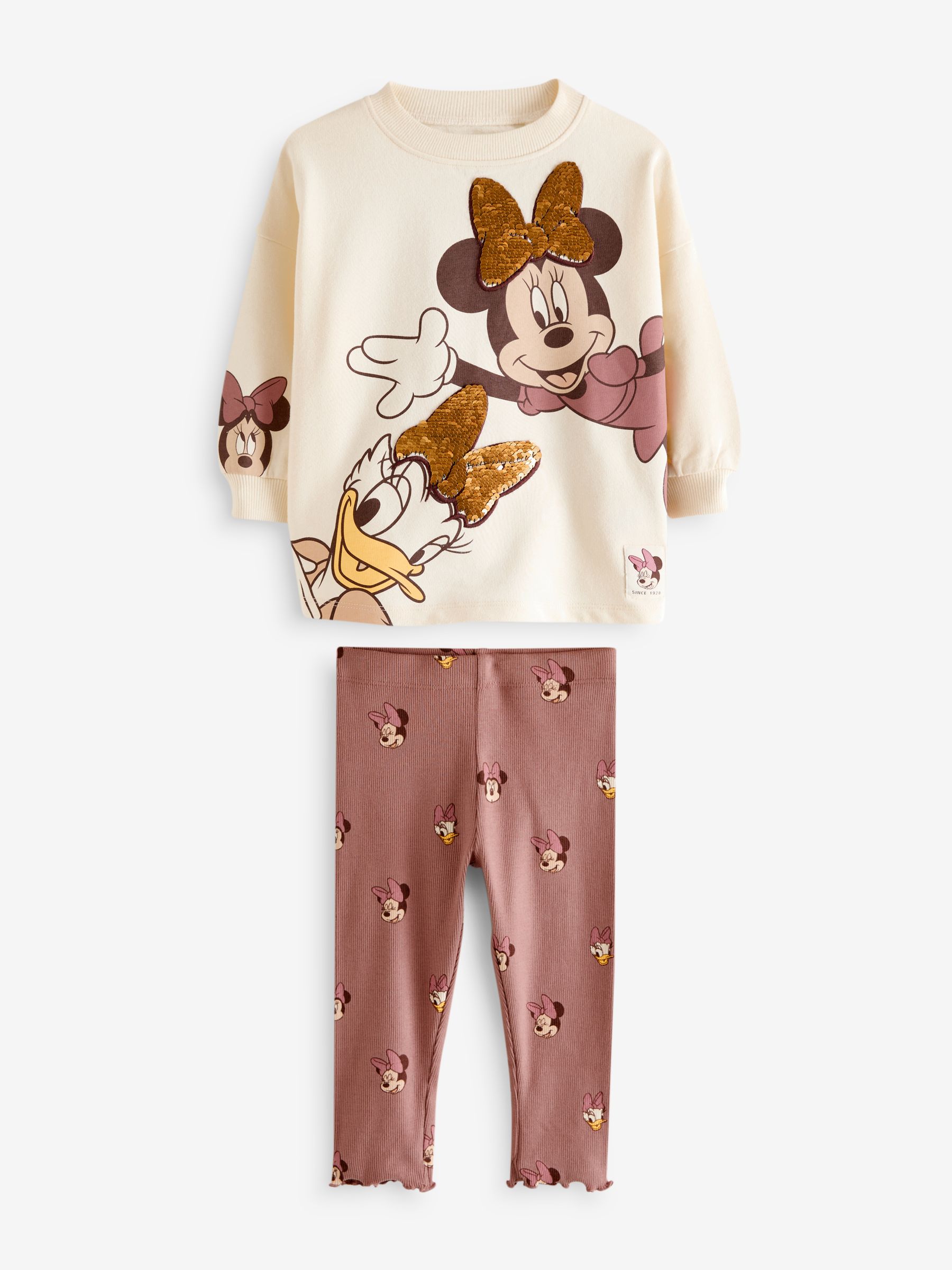 新入荷 Buy Ecru White Disney Minnie Mouse And Daisy Sequin Long トップス
