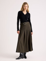 Albaray Brown Mini Checked Belted Skirt - Image 1 of 6