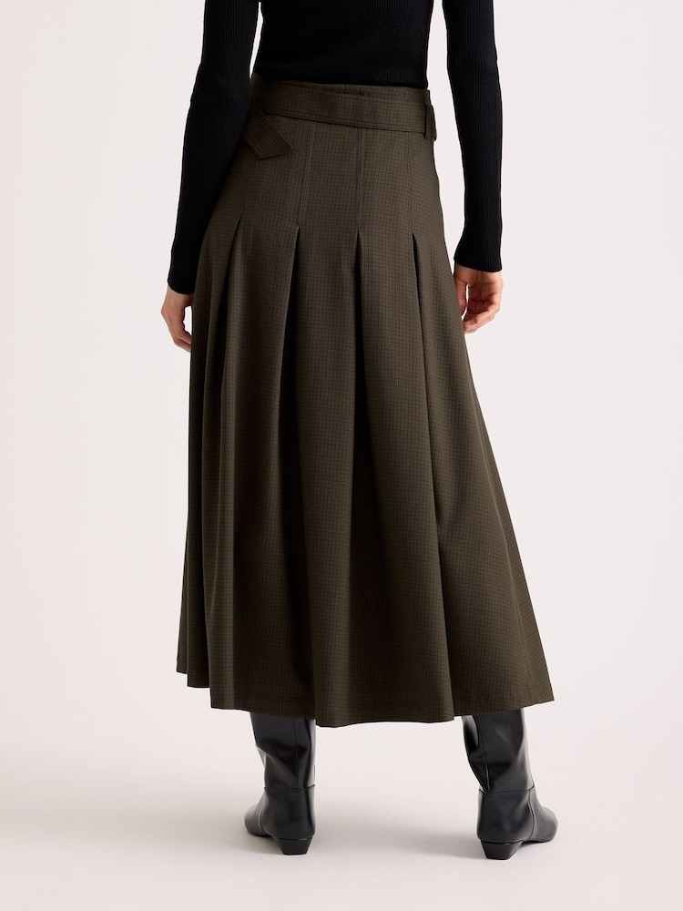 Albaray Brown Mini Checked Belted Skirt - Image 2 of 6