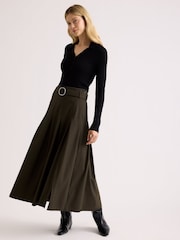 Albaray Brown Mini Checked Belted Skirt - Image 3 of 6
