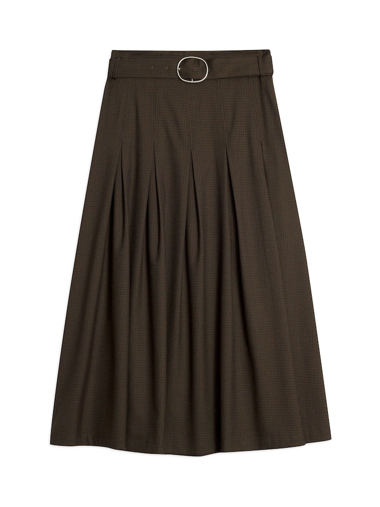 Albaray Brown Mini Checked Belted Skirt - Image 6 of 6
