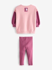 Pink Miffy 100% Cotton Sweatshirt and Leggings Set (3mths-7yrs) - Image 4 of 5