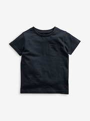 Navy Blue Short Sleeve Plain T-Shirt (3mths-7yrs) - Image 1 of 1