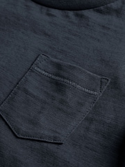 Navy Blue Short Sleeve Plain T-Shirt (3mths-7yrs) - Image 3 of 3