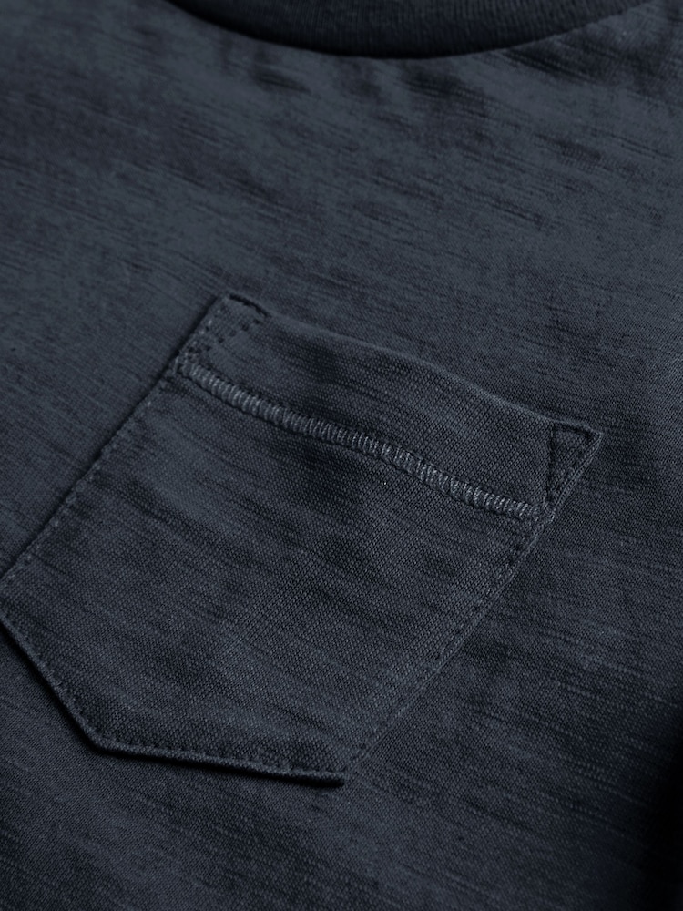 Navy Blue Short Sleeve Plain T-Shirt (3mths-7yrs) - Image 3 of 3