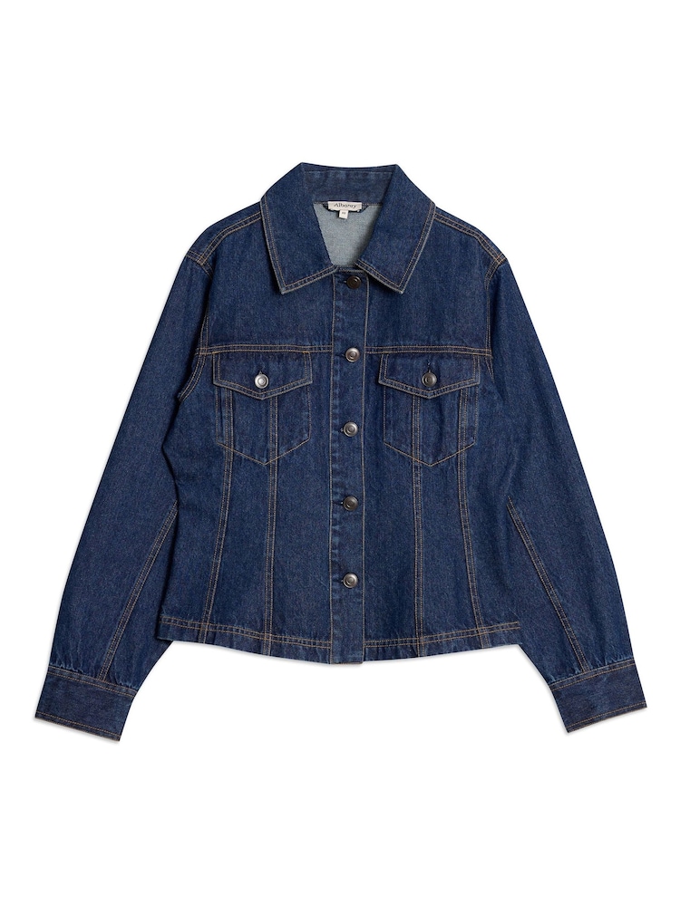Albaray Blue Fitted Denim Jacket - Image 5 of 5 Albaray Blue Fitted Denim Jacket - Image 5 of 5