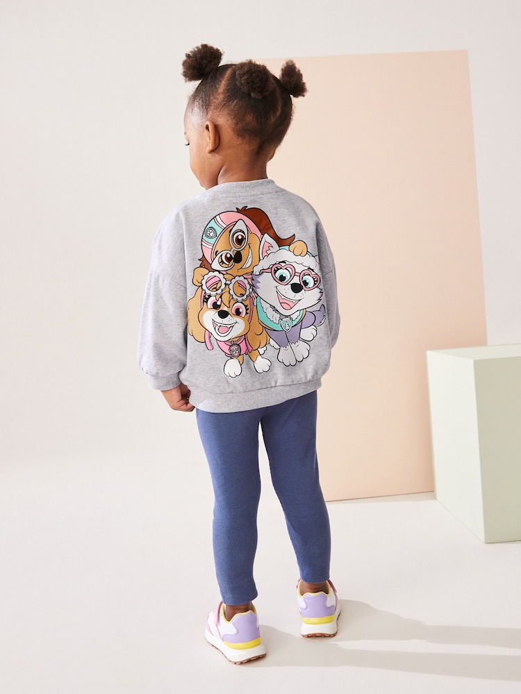 Grey Paw Patrol Long Sleeve 100% Cotton T-Shirt and Leggings Set (3mths-7yrs) - Image 1 of 8