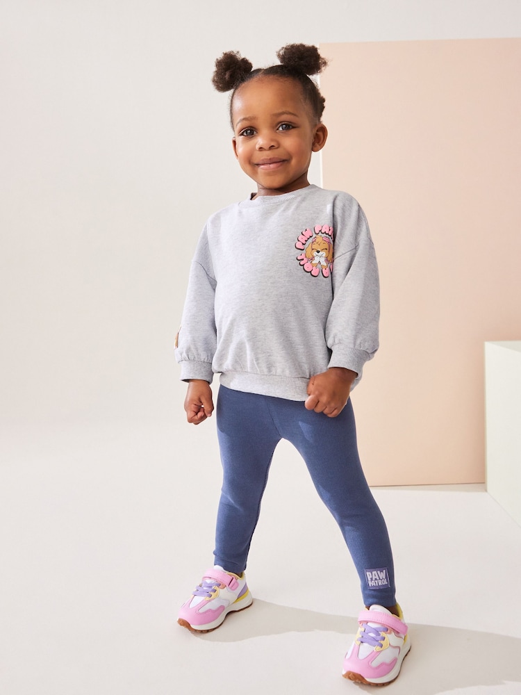 Grey Paw Patrol Long Sleeve 100% Cotton T-Shirt and Leggings Set (3mths-7yrs) - Image 2 of 8